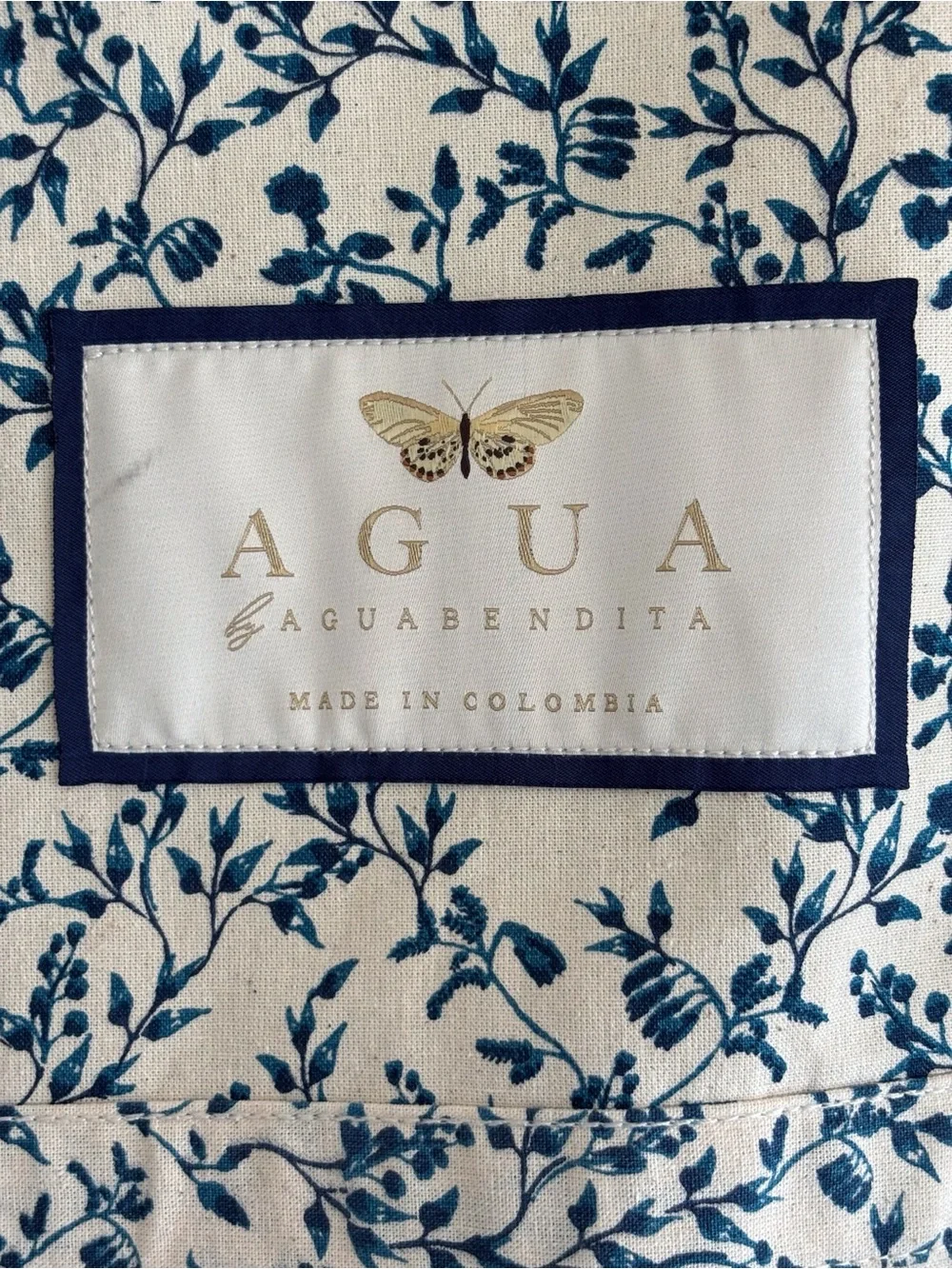 Agua by Agua Bendita Botanical Floral Garment Bag